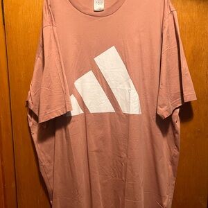 Adidas Men's Tee in peach with White Logo